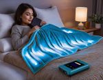 heated blanket glowing blue