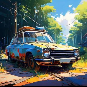 old car broken down